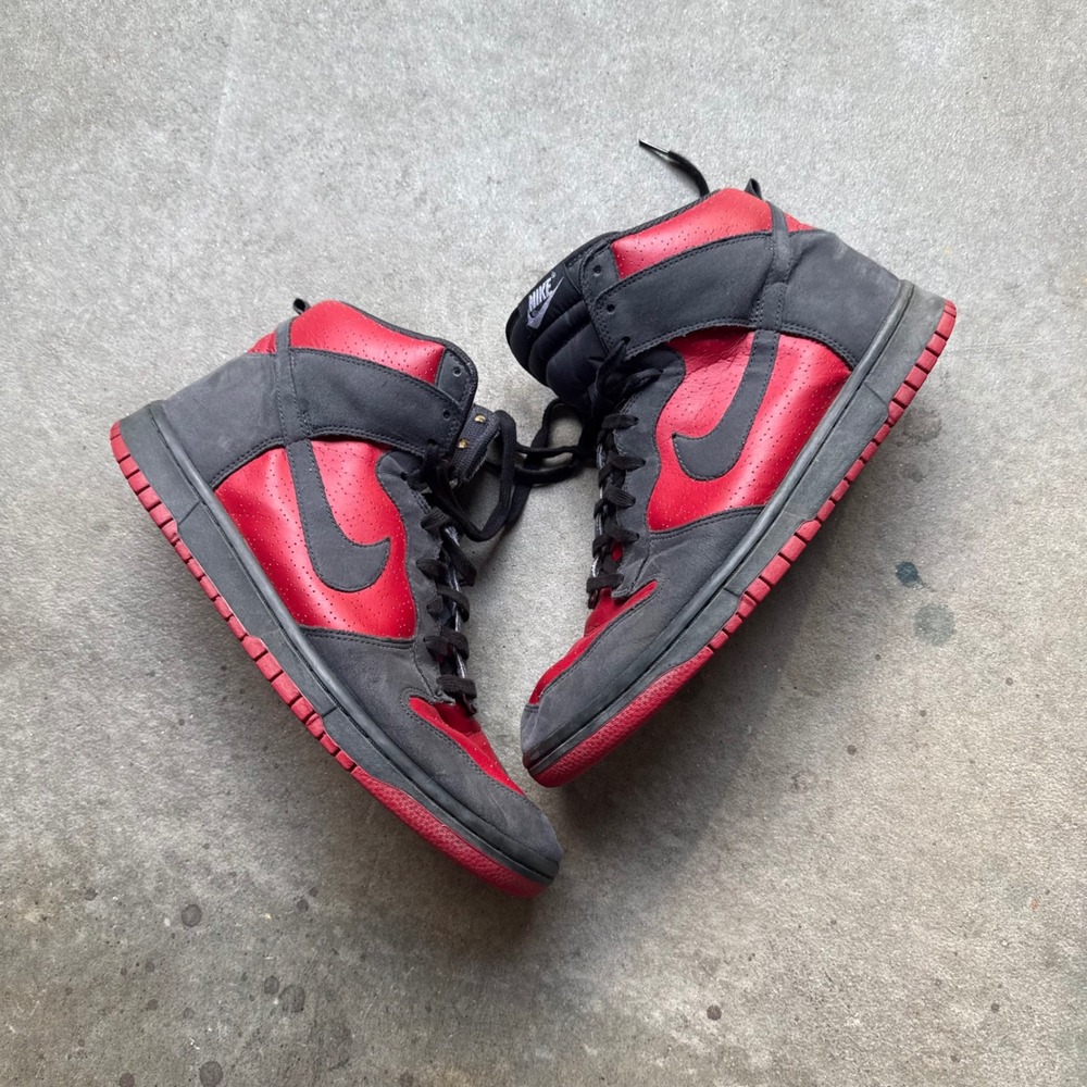 Vintage Nike Dunk High Red Sneakers Mens Size 11